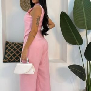 Macacão de Alfaiataria Rosa